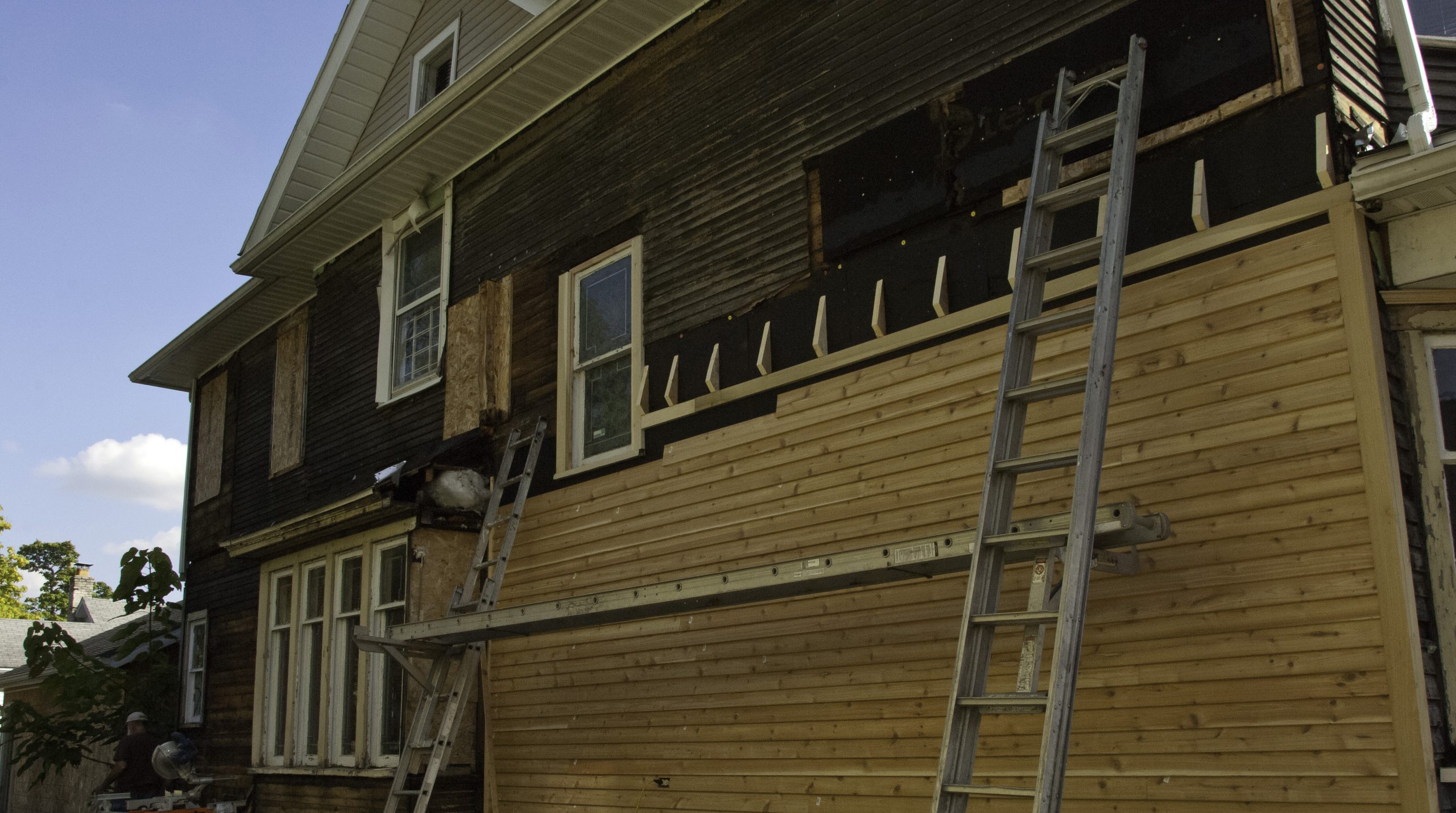 Clapboard siding repair