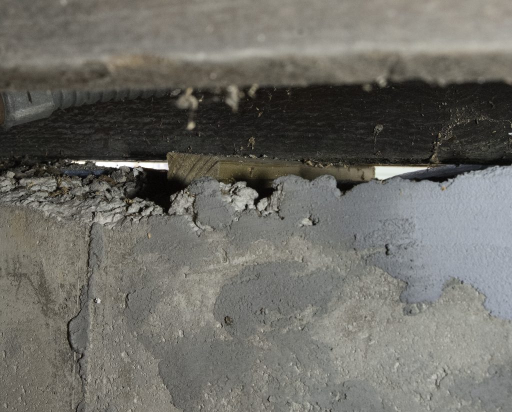 Gap between foundation and sill plate