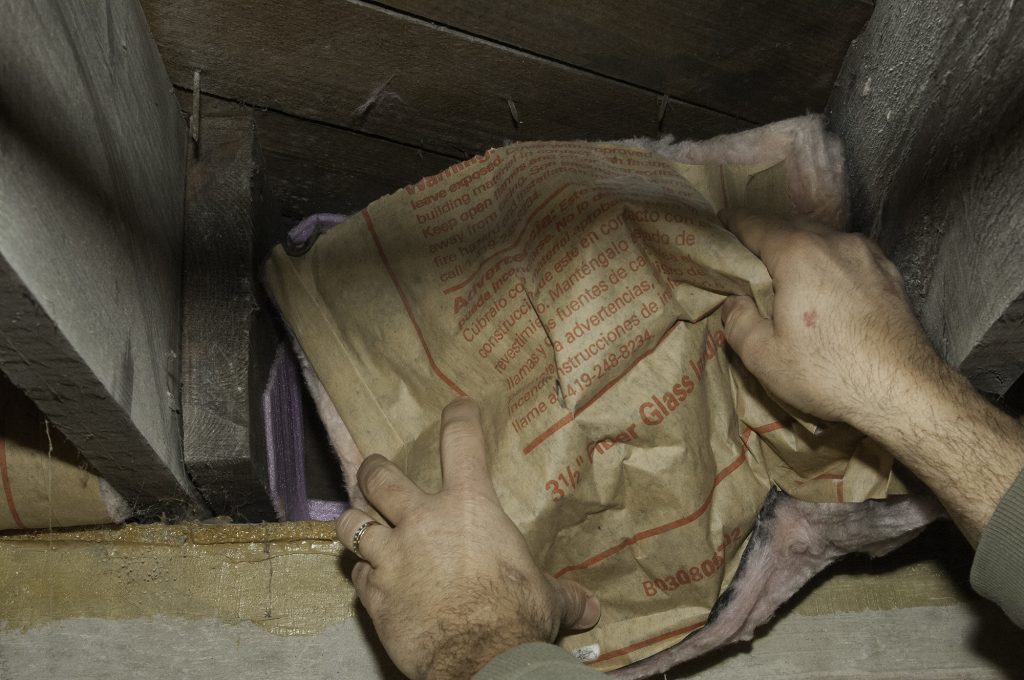 Insulation between floor joists 1