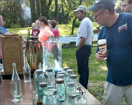 Glass and jar show at Huddleston Farmhouse