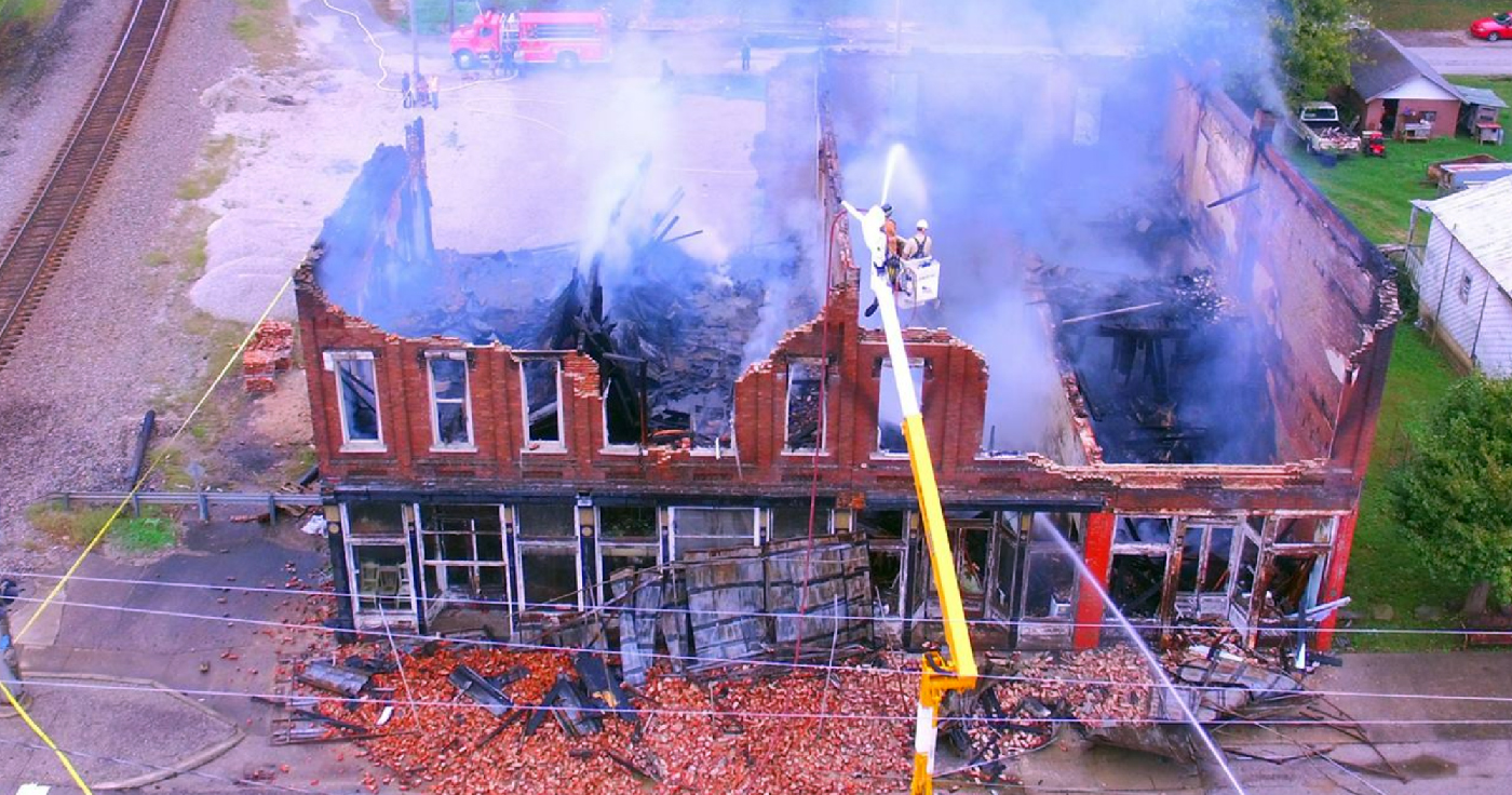 Koerner Block fire, Birdseye
