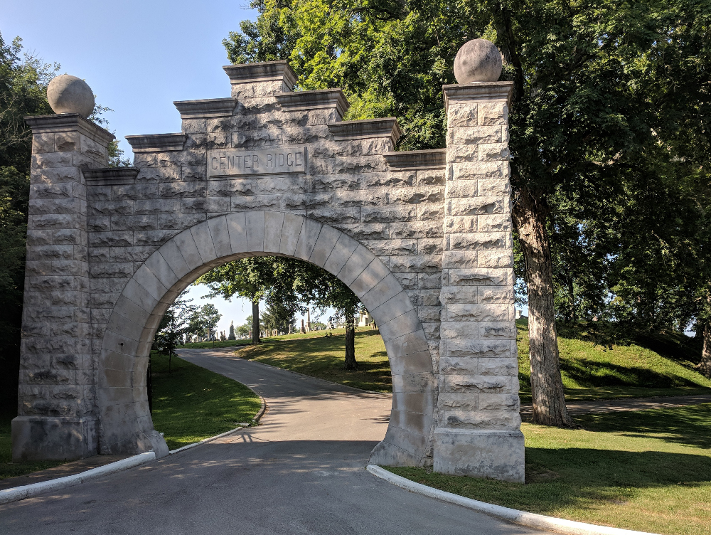 Center Ridge Cemetery entrance, Sullivan