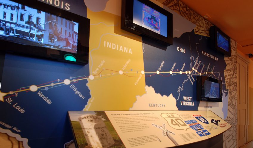 Huddleston Farmhouse National Road exhibit