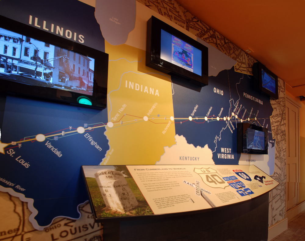 Huddleston Farmhouse National Road exhibit