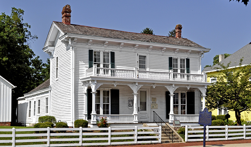 HHS-I-hse-Ital-Gk-Rev-Greenfield-Hancock-Co-James-Whitcomb-Riley-Birthplace-by-Lee-Lewellen