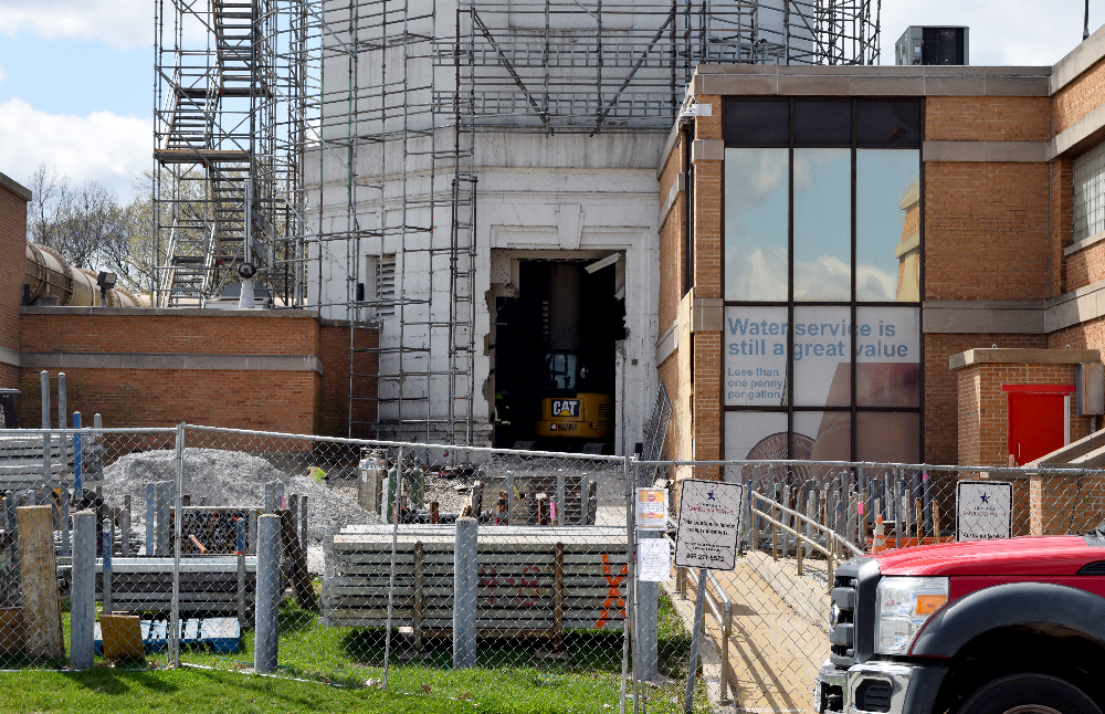 Gary Water Tower demolition