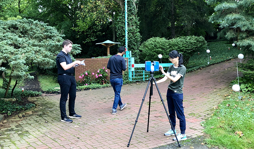 Students scanning Samara, West Lafayette